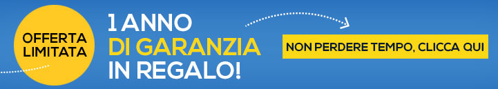 1 anno di garanzia in ragalo